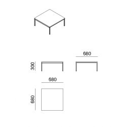 Table basse carrée Romane
